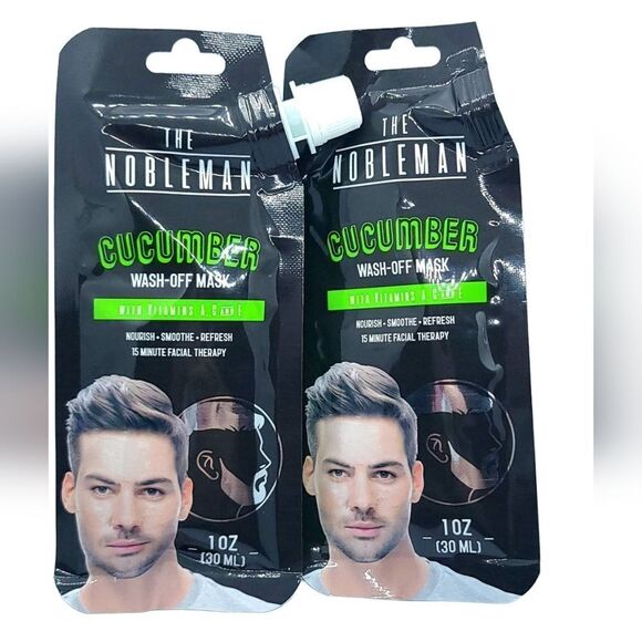 The Nobleman Men's Skin Care Travel Set | Cucumber Wash-Off Face Mask Treatment - Picture 2 of 7